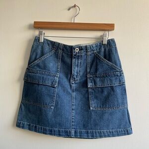 GAP | VTG Surplus Cargo Denim Mini Skirt | Size 6